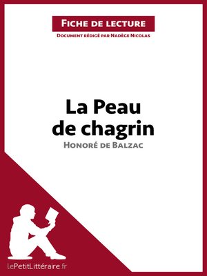 cover image of La Peau de chagrin d'Honoré de Balzac (Fiche de lecture)